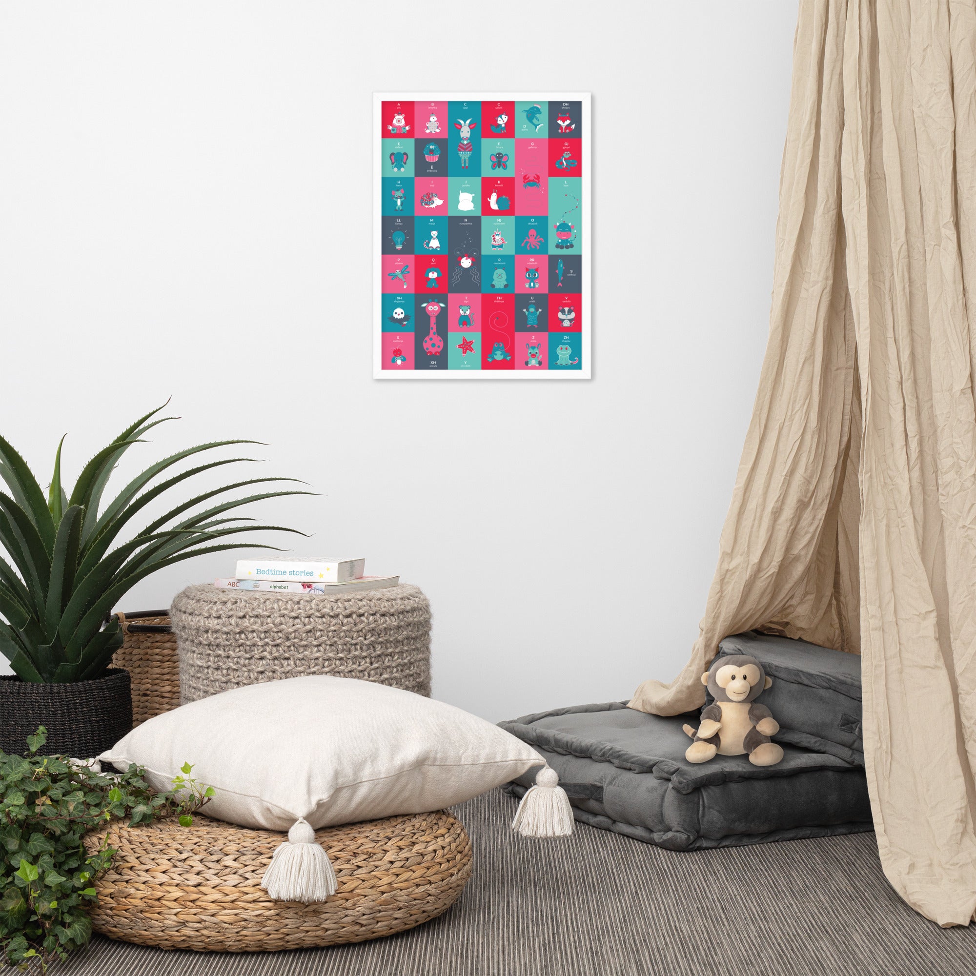 Albanian Alphabet for Kids Poster