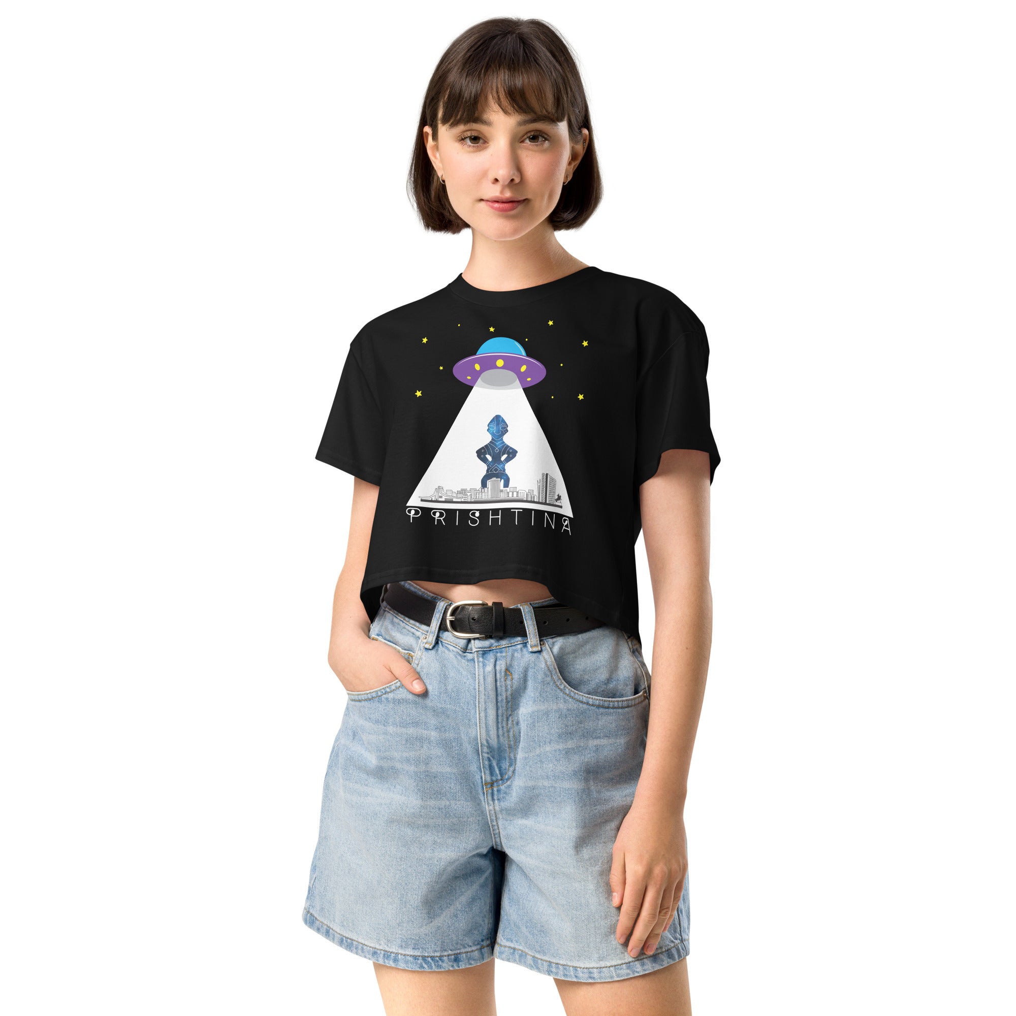 UFO Over Prishtina Women's Crop Top
