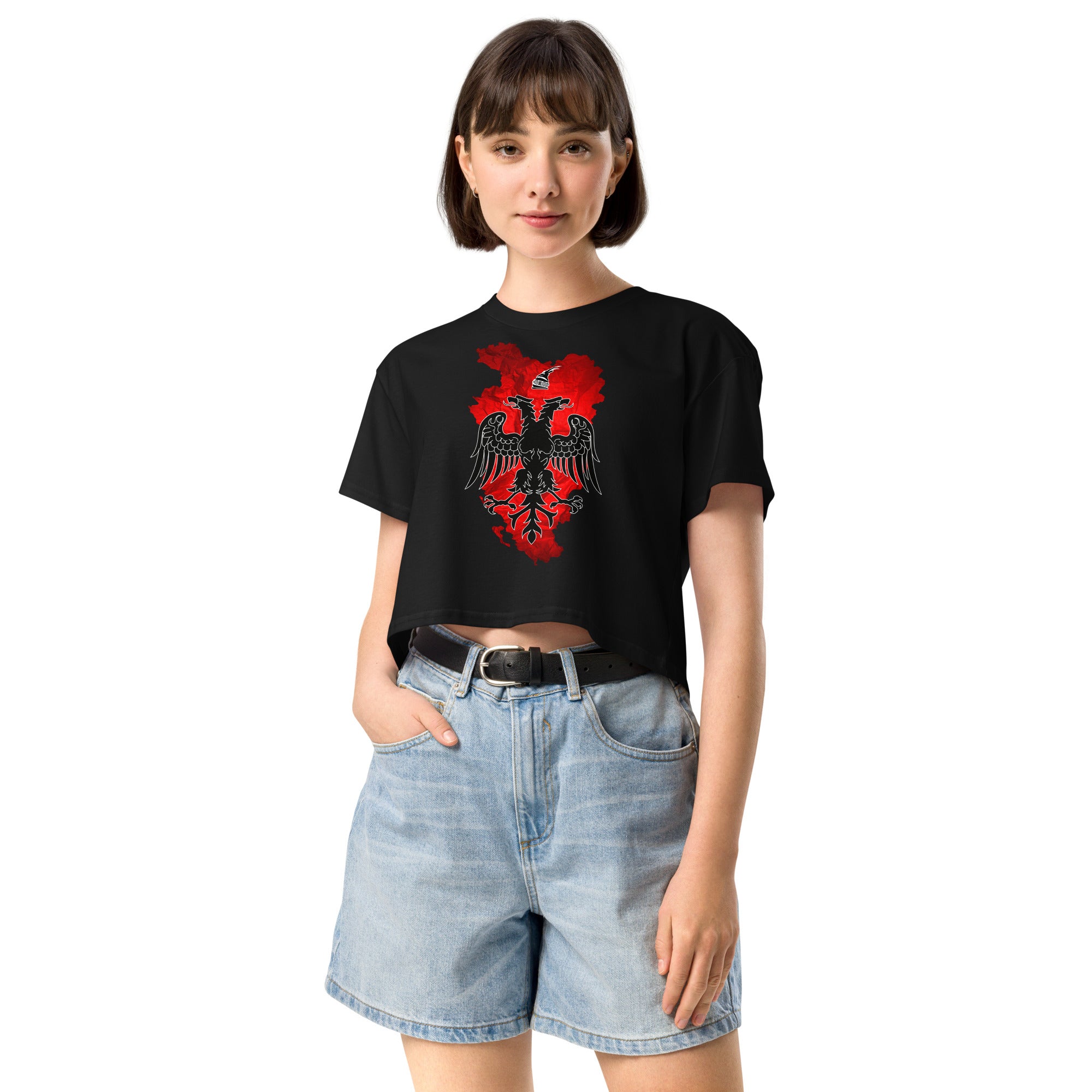Ethnic Albania Women's Crop Top