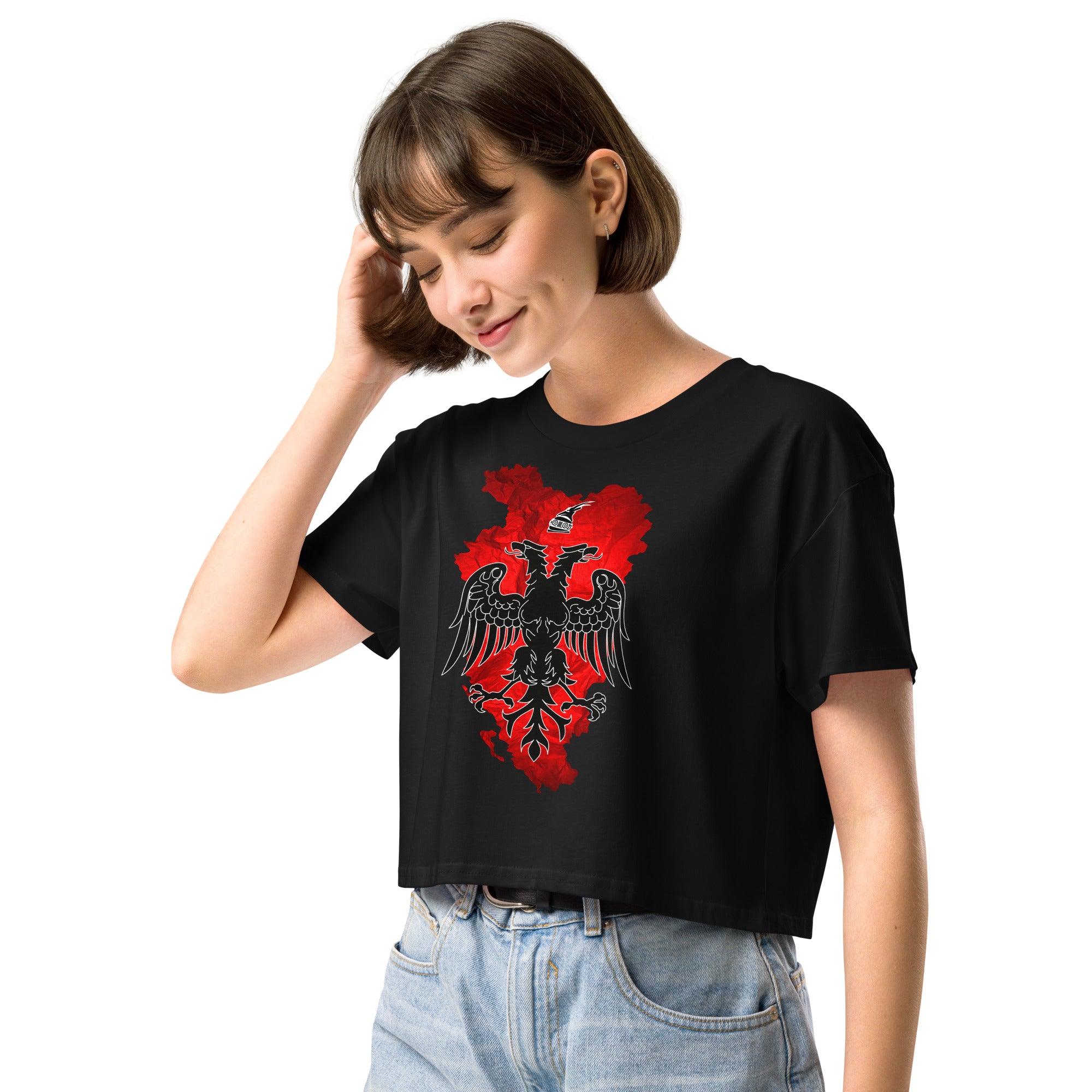Ethnic Albania Women's Crop Top