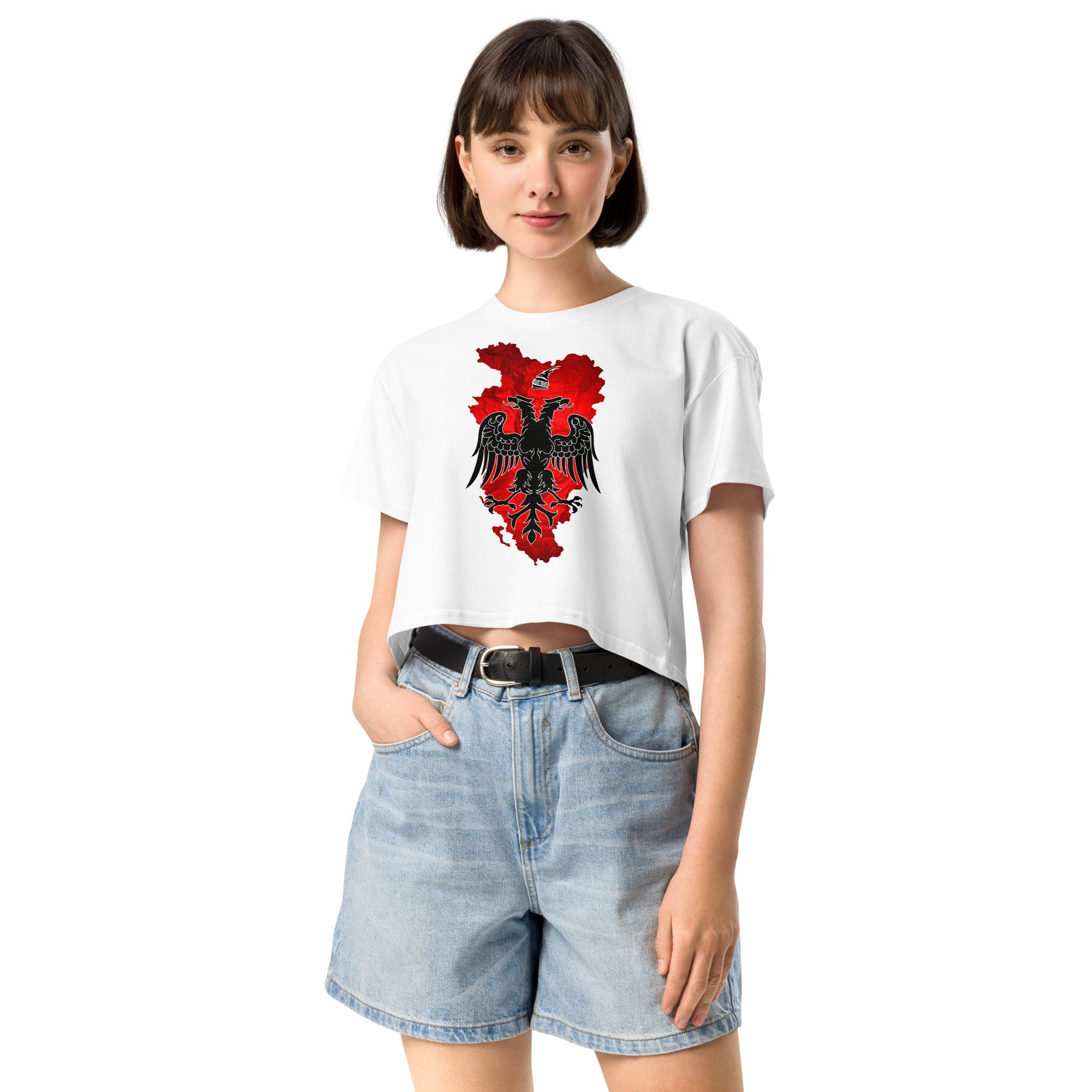Ethnic Albania Women's Crop Top