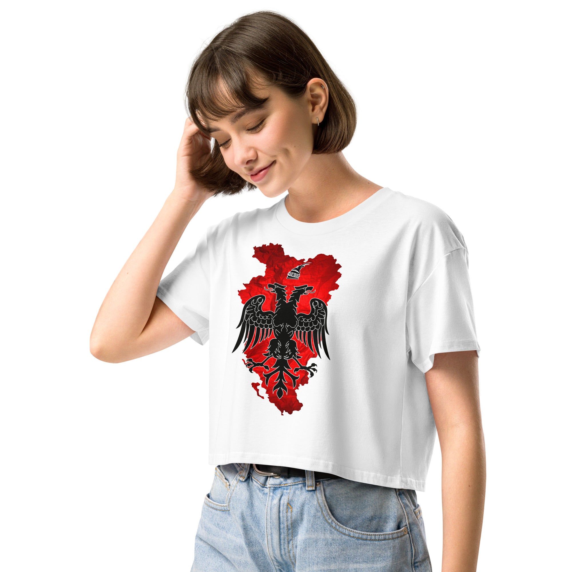 Ethnic Albania Women's Crop Top