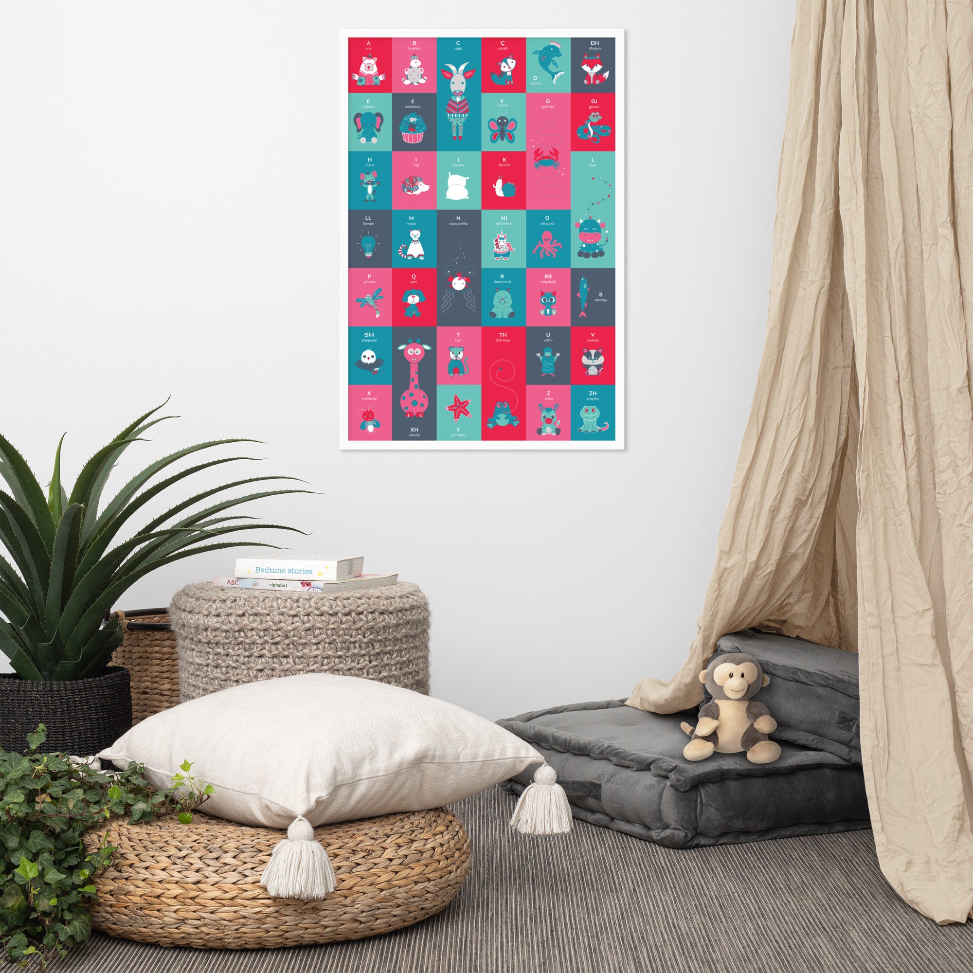 Albanian Alphabet for Kids Poster