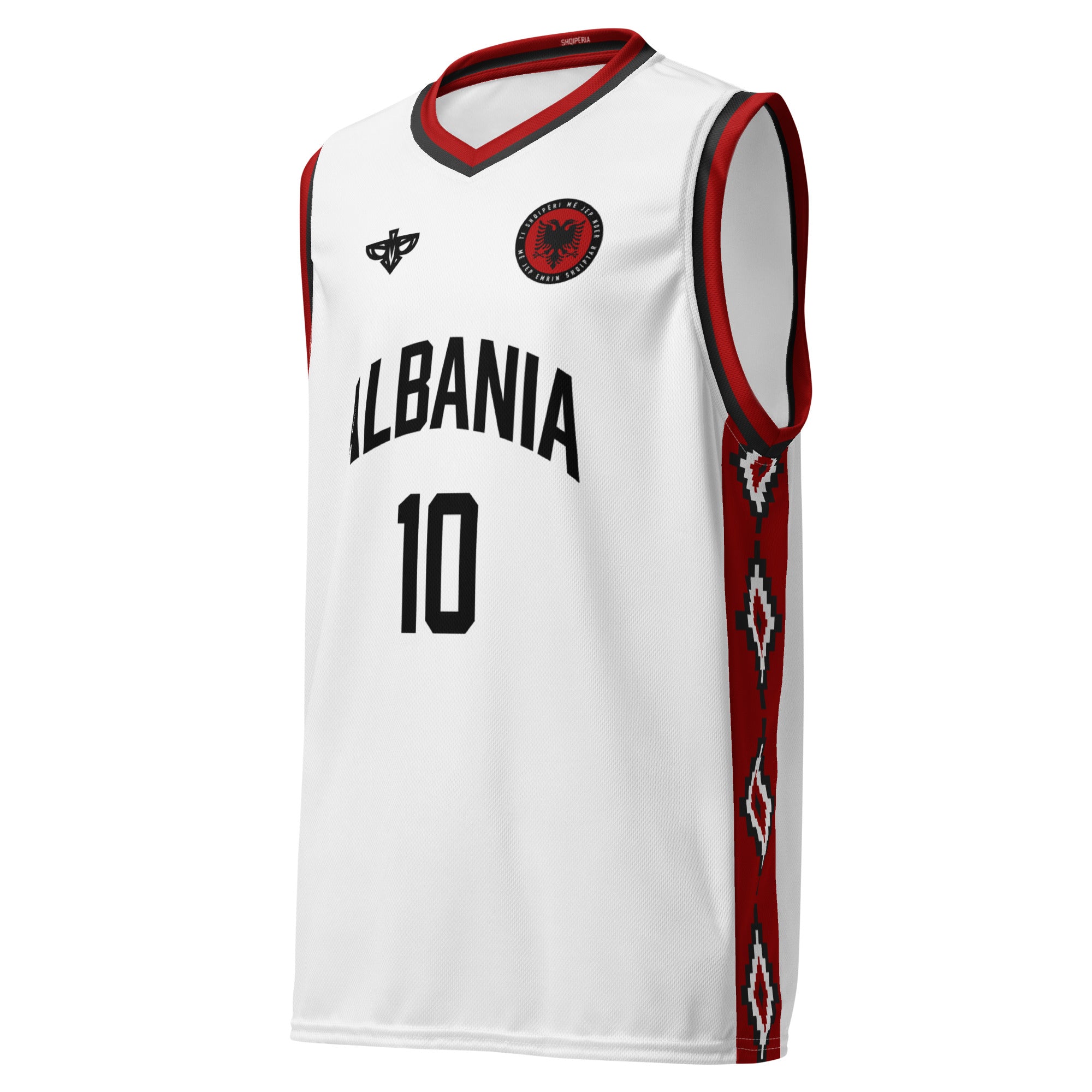 Albanian Basketball White Jersey (Customizable)